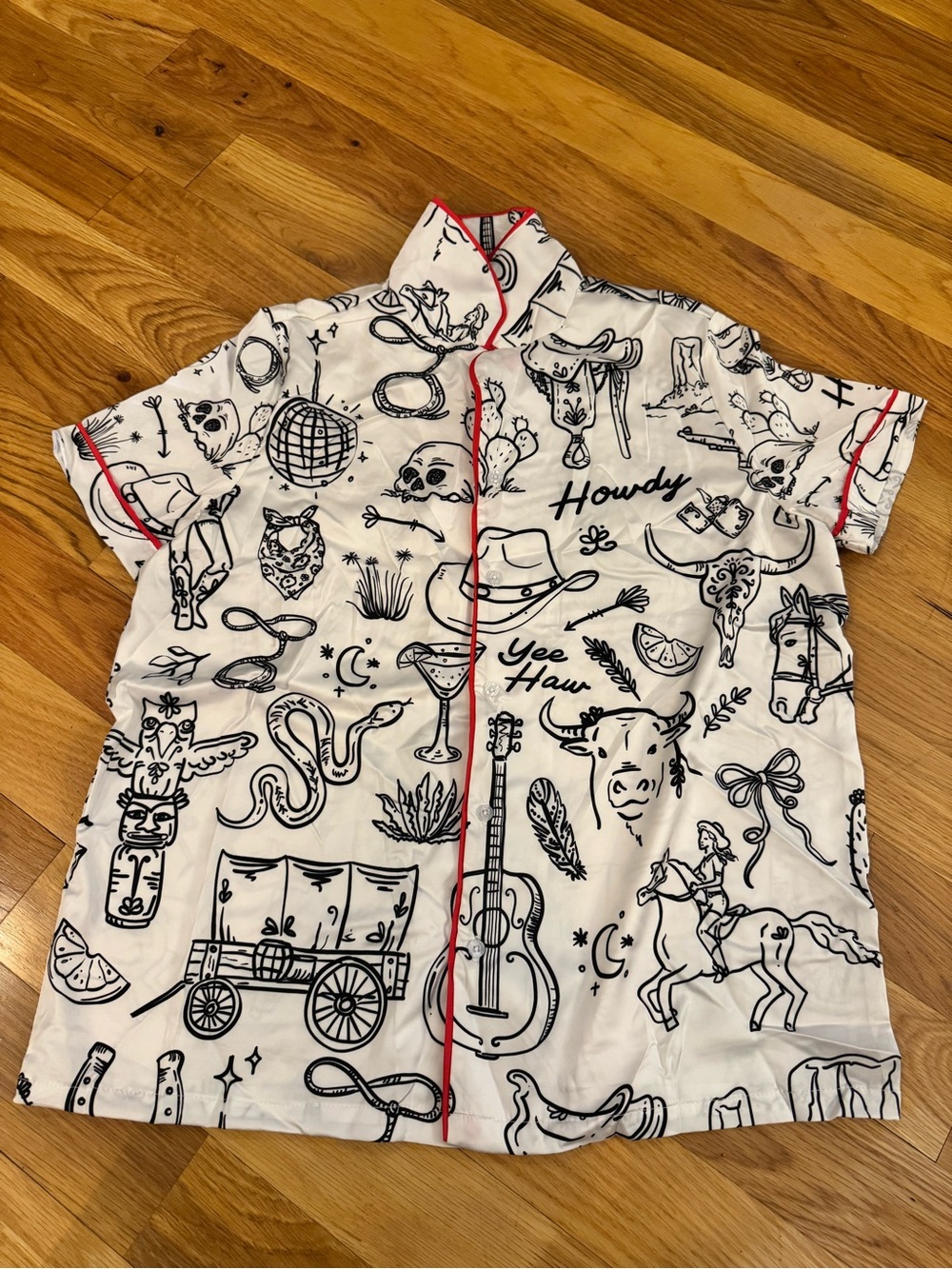 Western Print Pajama Set